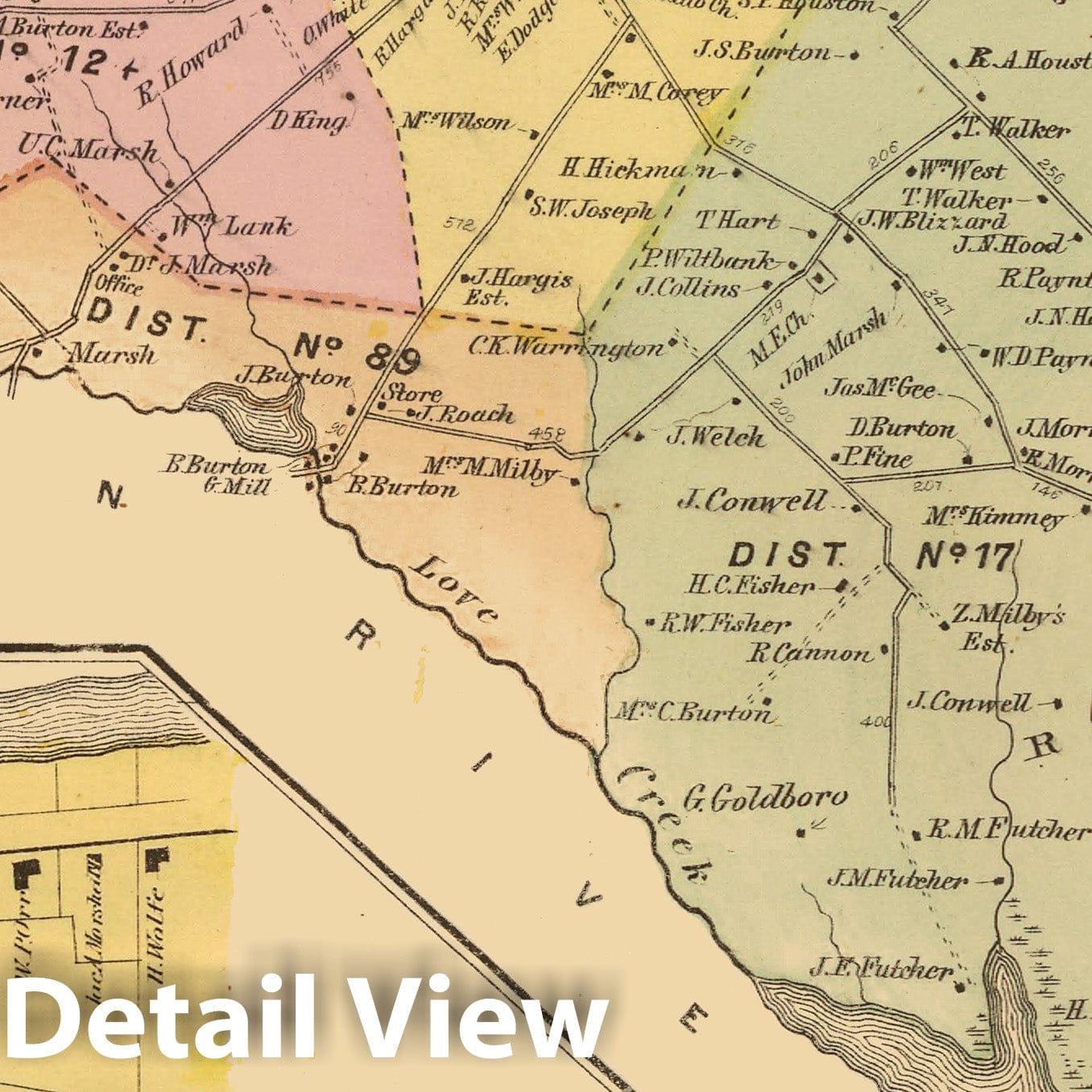 Lewes and Rehoboth, Sussex County, Delaware - Railroad Map, 1868
