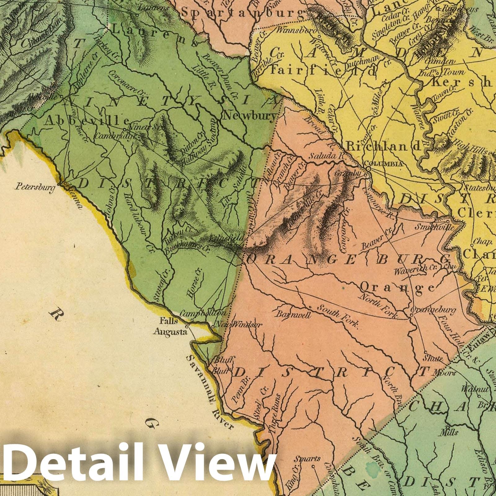 South Carolina, 1816 - Historical Map Print