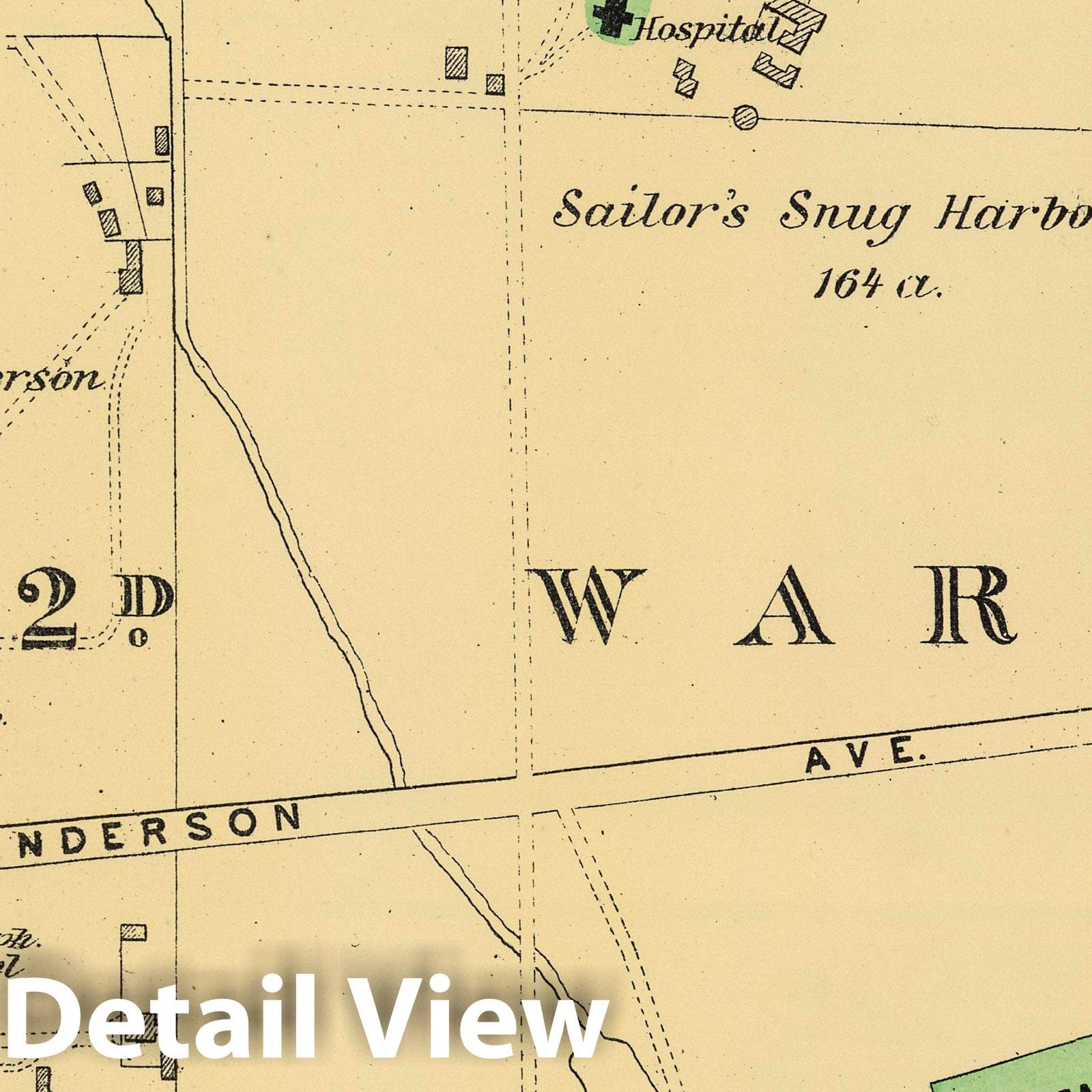 Historic Map : 1887 Section E. New Brighton. (Staten Island, New York). - Vintage Wall Art