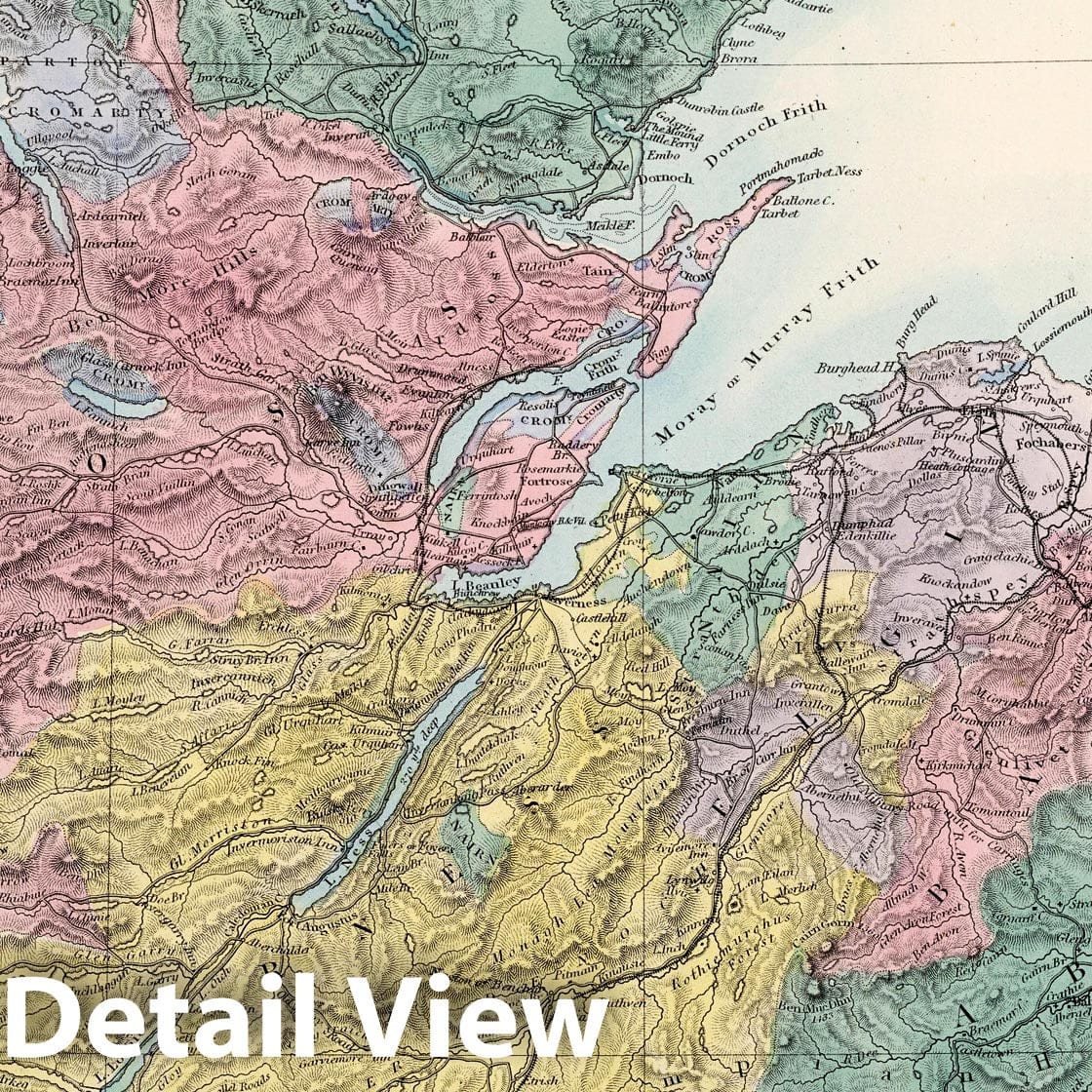 Scotland - Geologic Map, 1865 - Historical Map Print