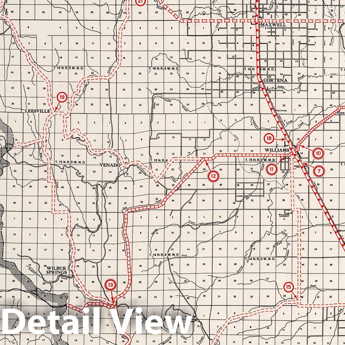 Colusa County California - Road Map, 1935