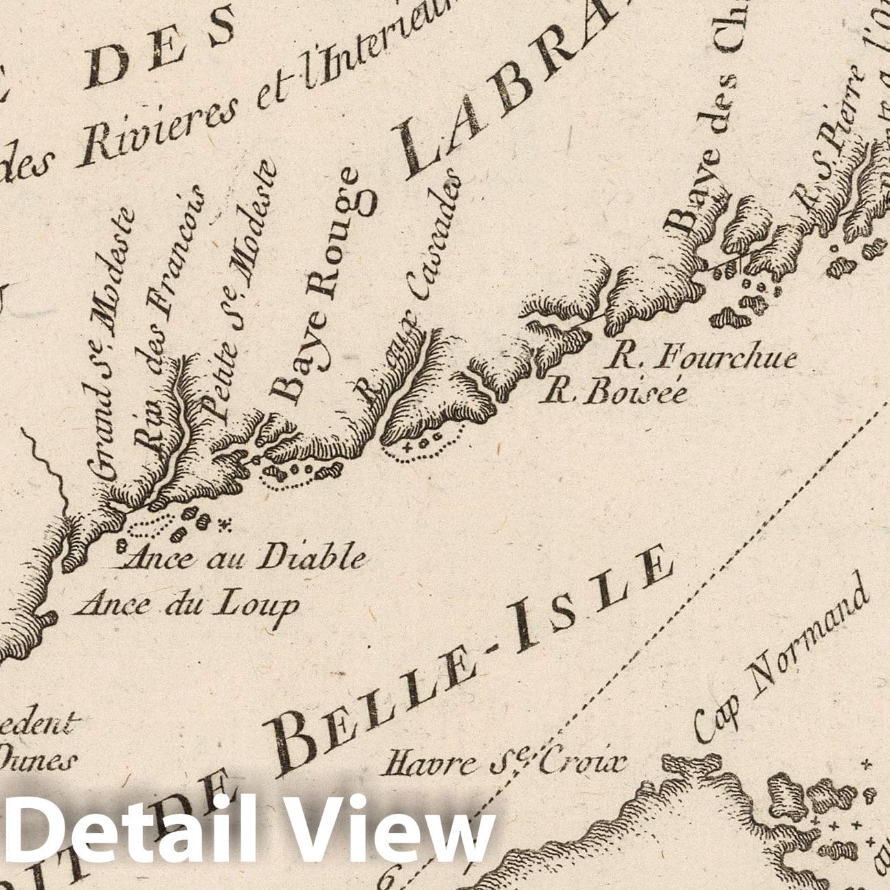 Strait of Belle Isle - Nautical Chart, 1764 - Historical Map Print
