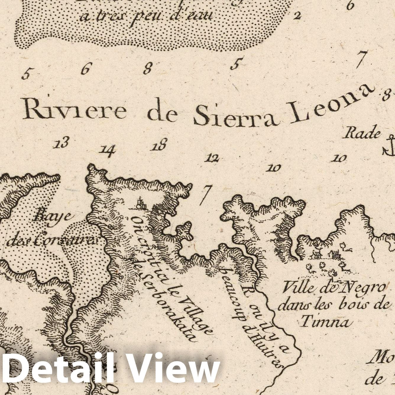 Sierra Leone River Entrance - Nautical Chart, 1764