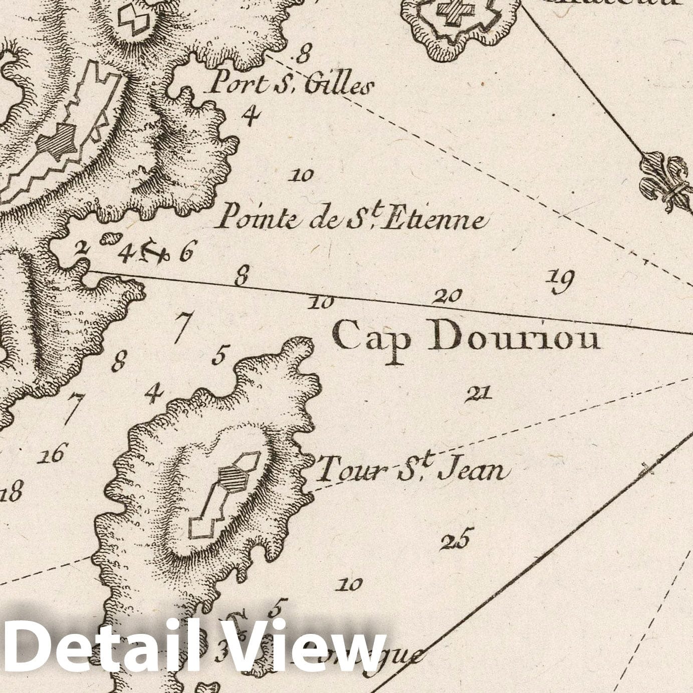 Rotonnau, Saint Jean, and Chateau d'If, Provence - Nautical Chart, 1764