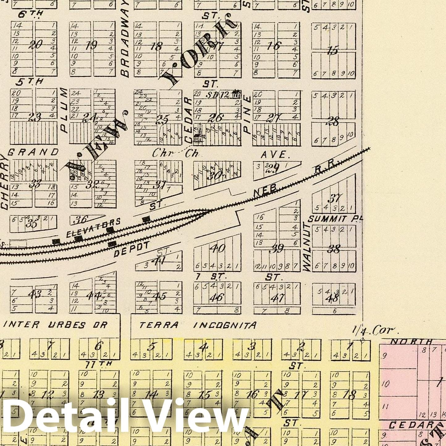 York, York County, Nebraska - Railroad Map, 1885 - Historical Map Print