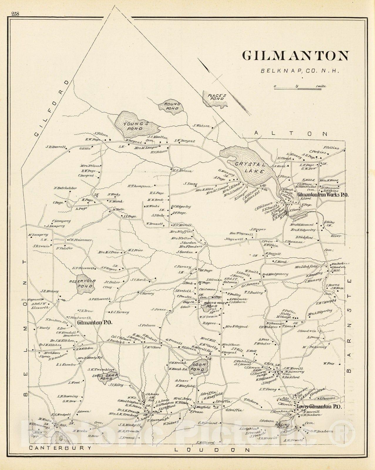 Lewes and Rehoboth, Sussex County, Delaware - Railroad Map, 1868