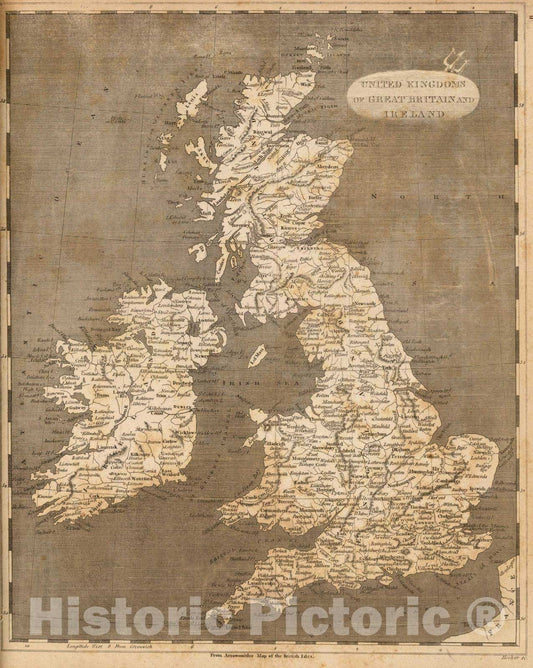 Historic Map : 1804 United Kingdoms. - Vintage Wall Art