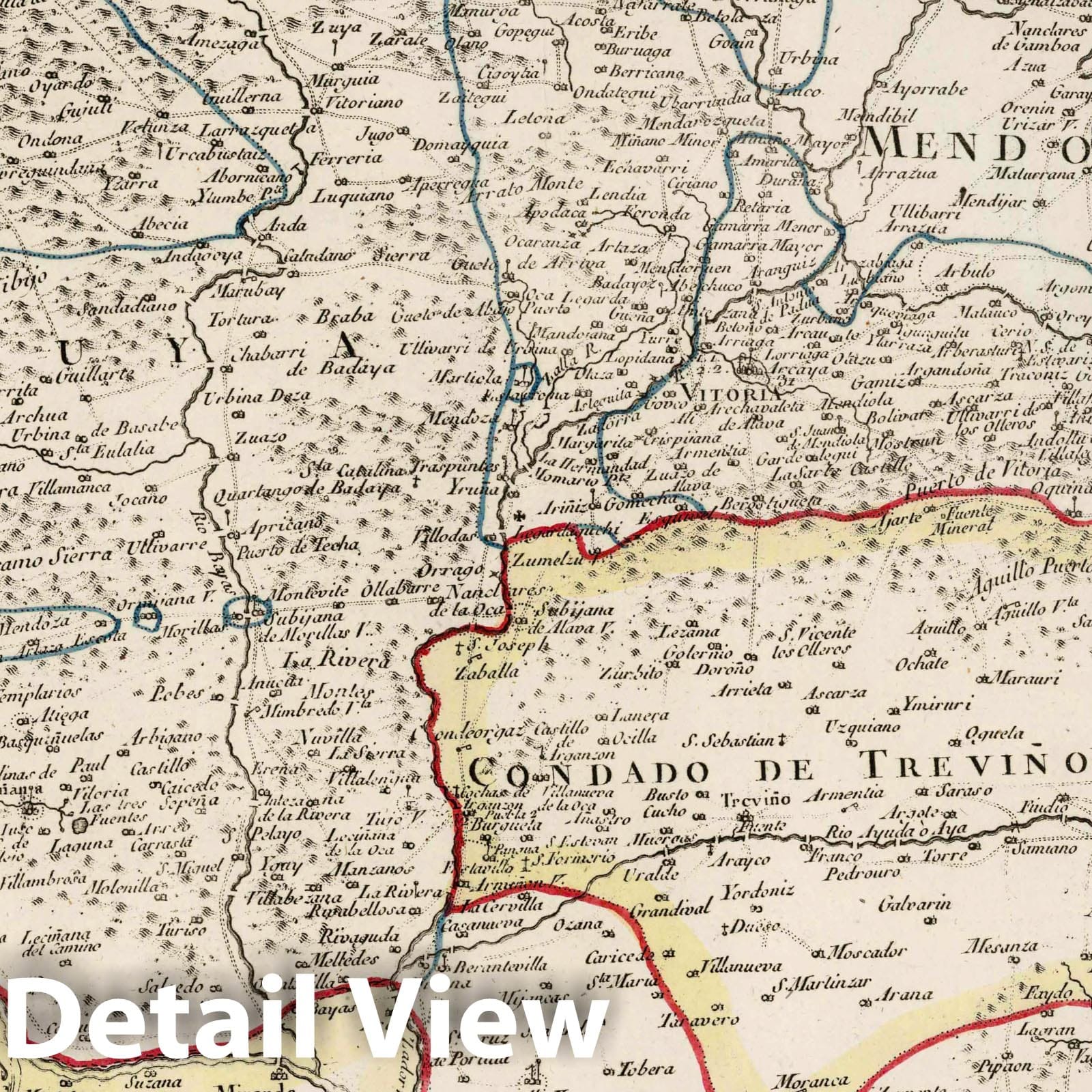 Alava - Road Map, 1770 - Historical Map Print by Tomás López