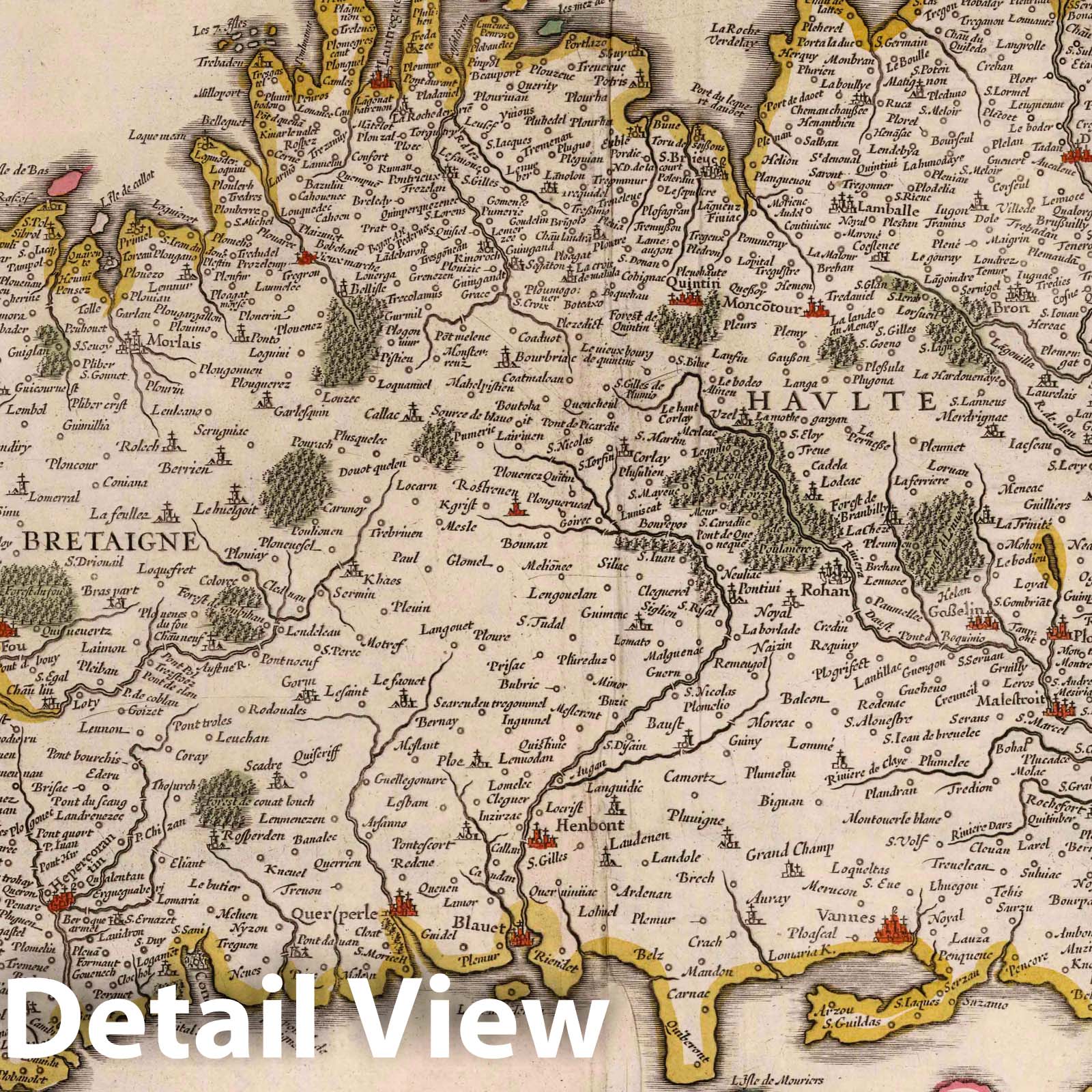 Brittany, 1682 - Historical Map Print by Frederick de Wit