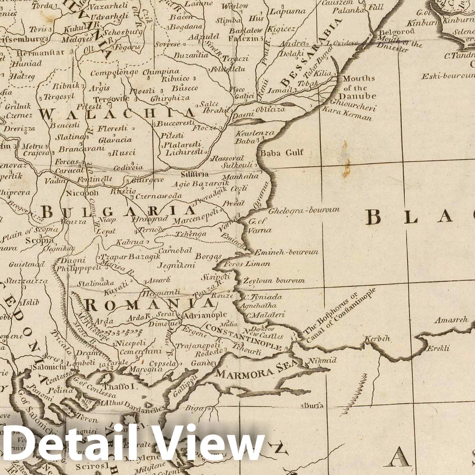 Turkey in Europe and Hungary, 1811 - Historical Map Print