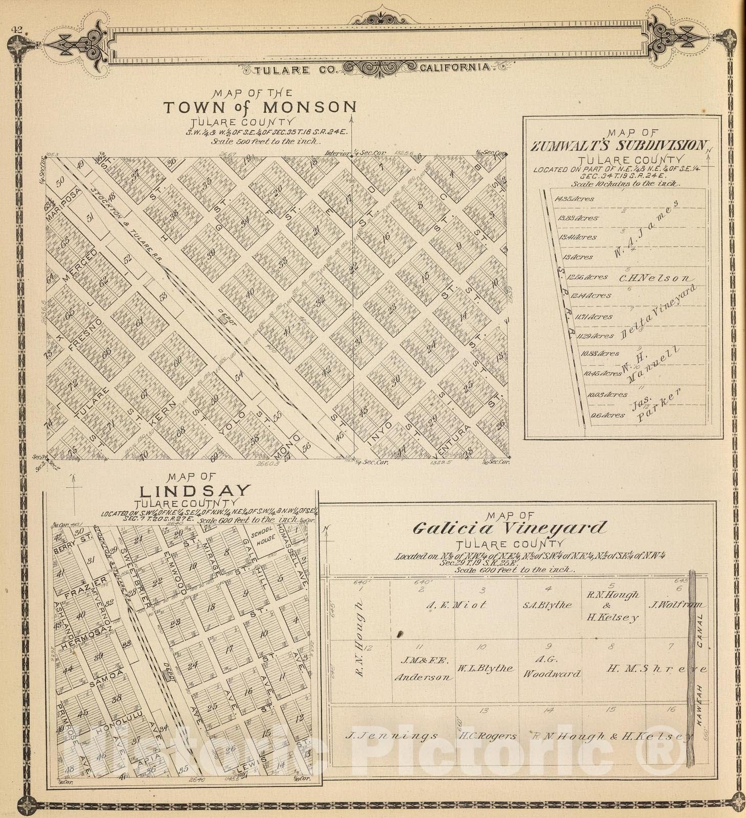 Historic Map : 1892 T.16S R.24E, New York v1 - Vintage Wall Art
