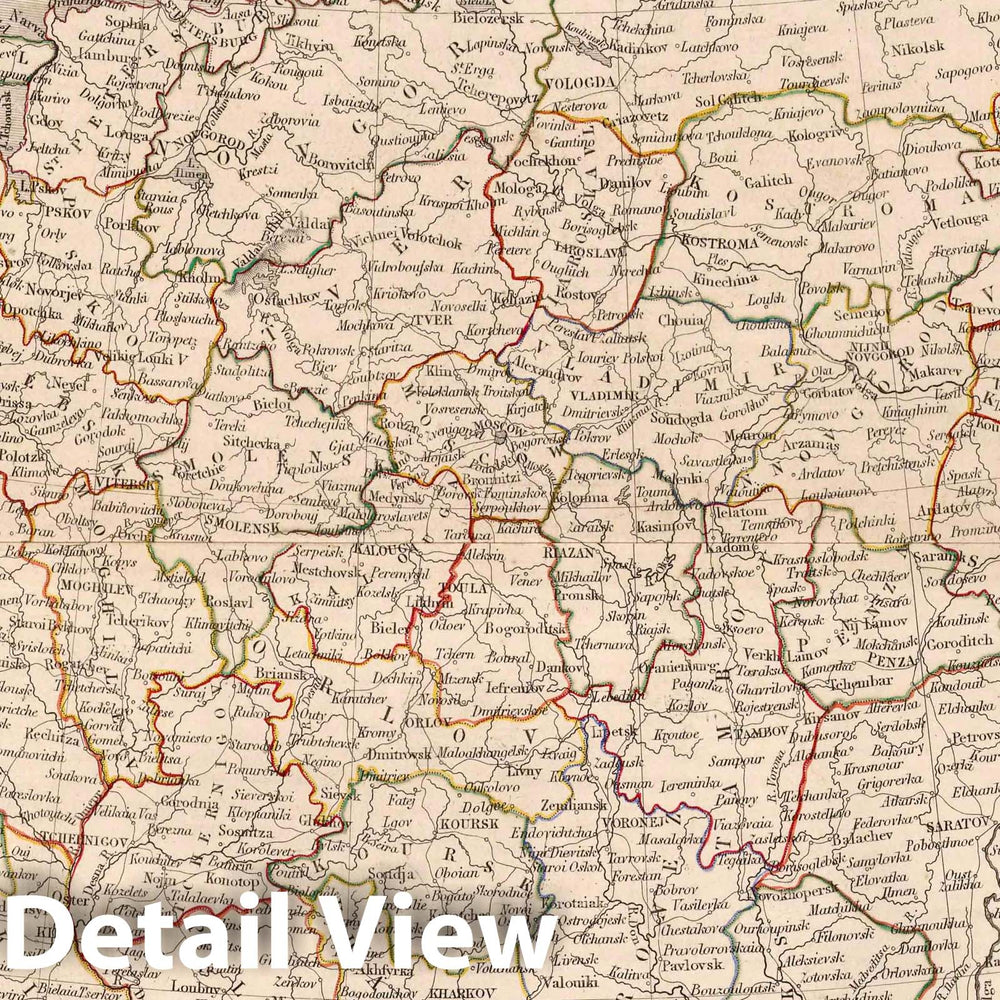 Historic Map : 1841 Russia in Europe. - Vintage Wall Art
