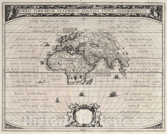 Historic Map : Chart Atlas - 1650 Orbis Terrarum Veteribus Cogniti Typus Geographicus. - Vintage Wall Art