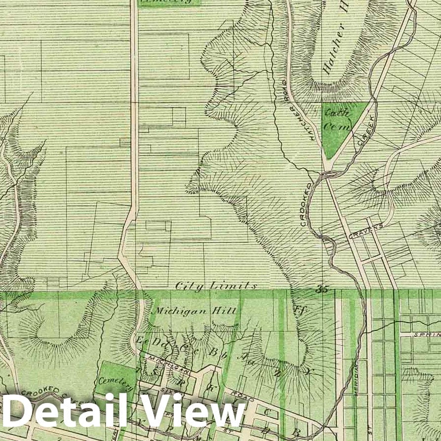 Madison and Vicinity, Jefferson County, Indiana - Route Map, 1876
