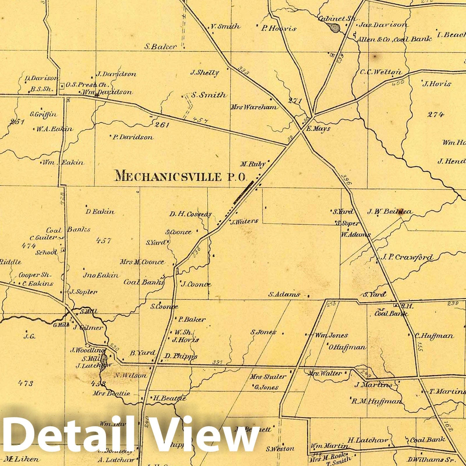Irwin Township, Venango County, Pennsylvania 1865 Historical Map Print
