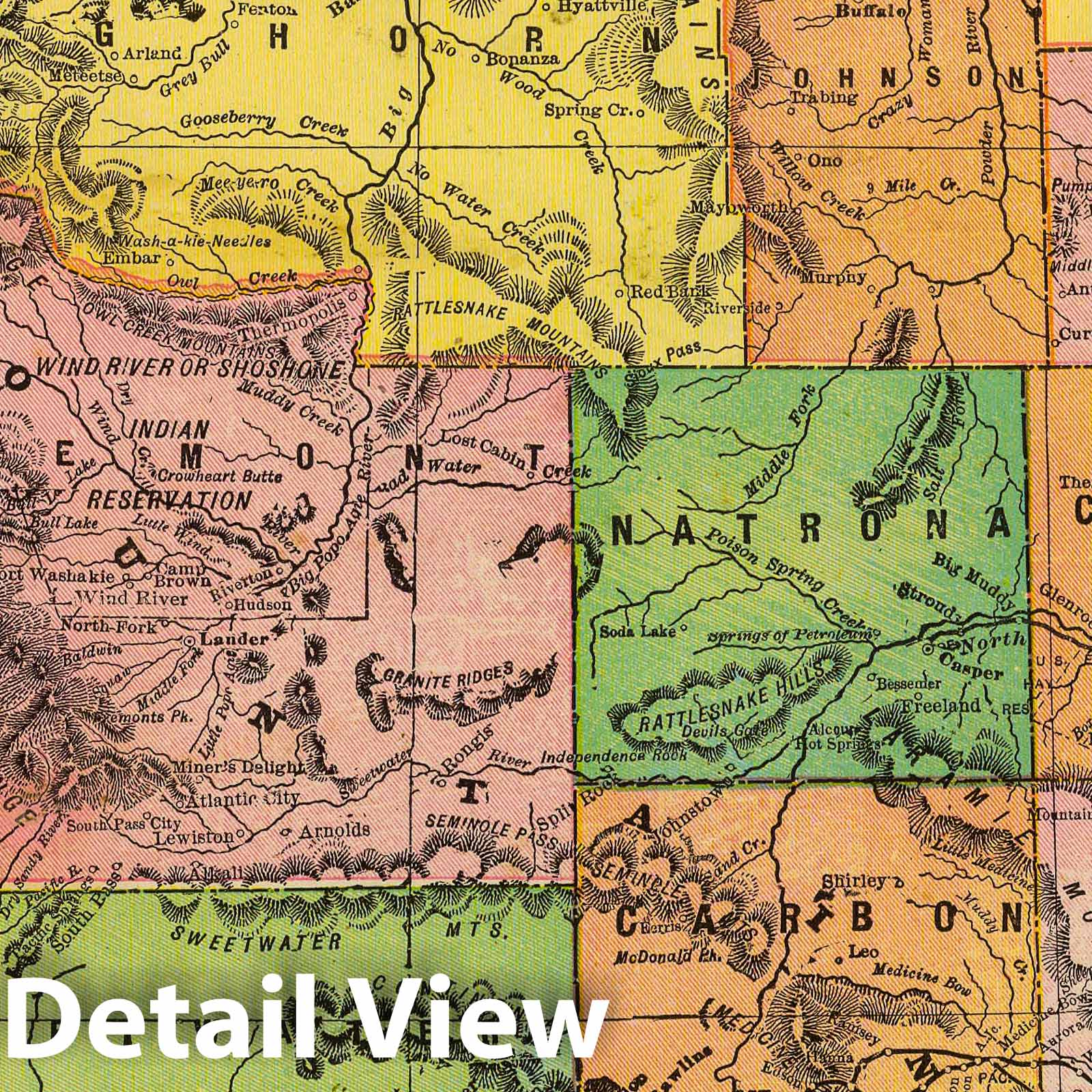 Historic Map : 1909 Wyoming. - Vintage Wall Art