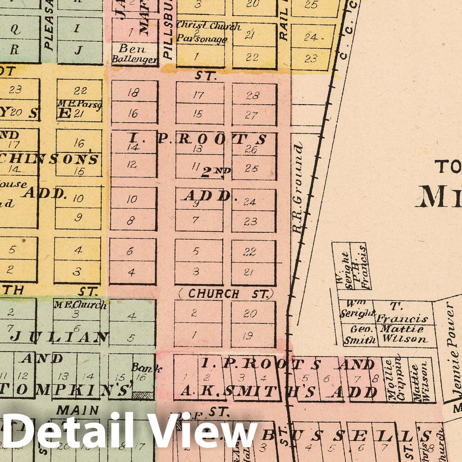Milroy Township, Rush County, Indiana - Property Map, 1908
