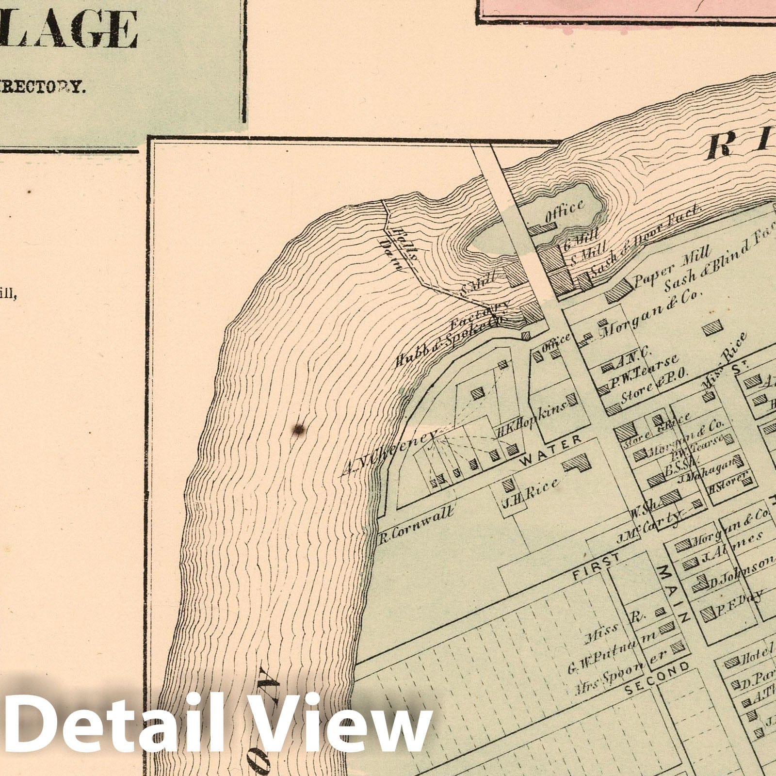 Factory Village, South Corinth, Fortsville, South Clens Falls, New York - 1866 Property Map