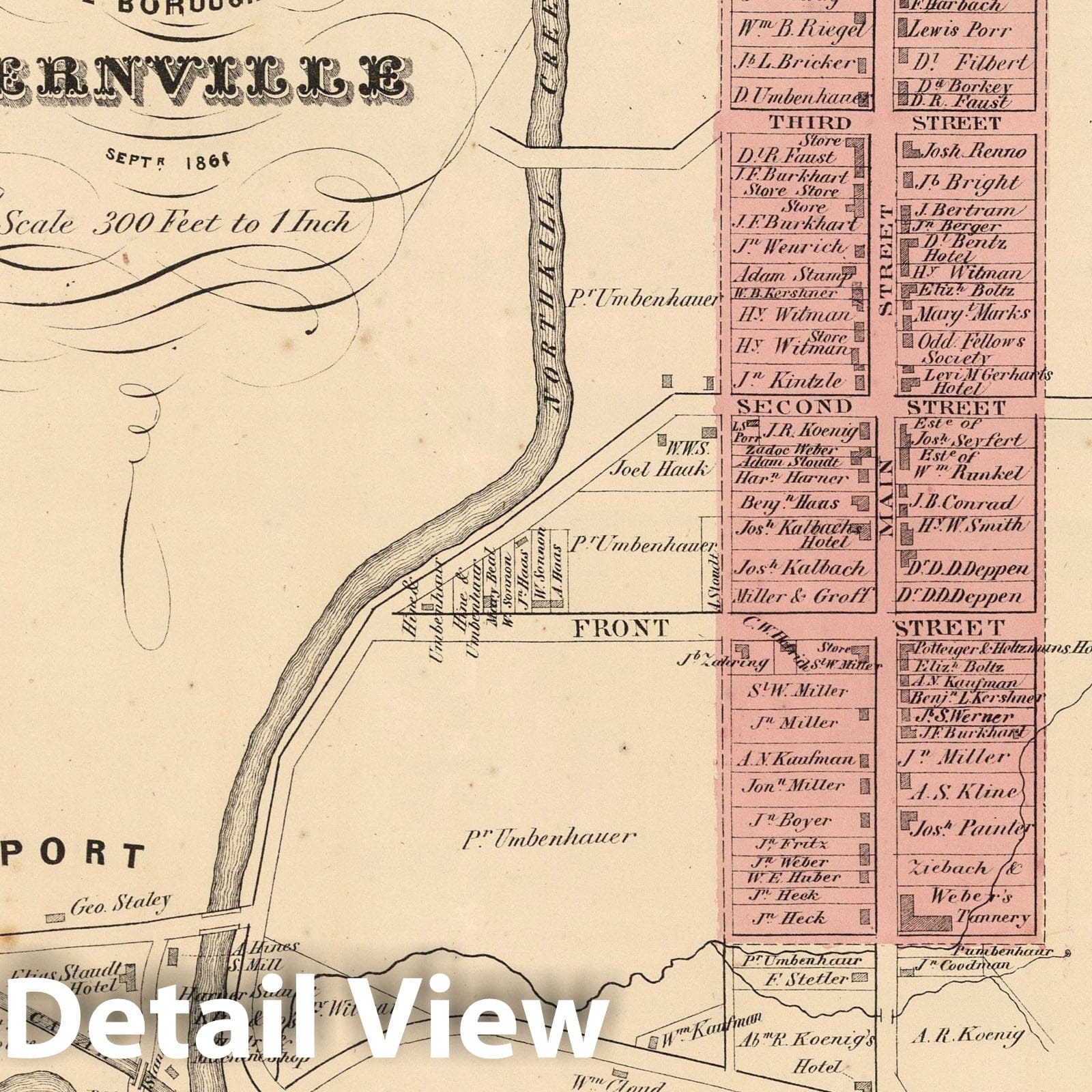 Bernville Borough, Berks County, Pennsylvania - Property Map, 1861