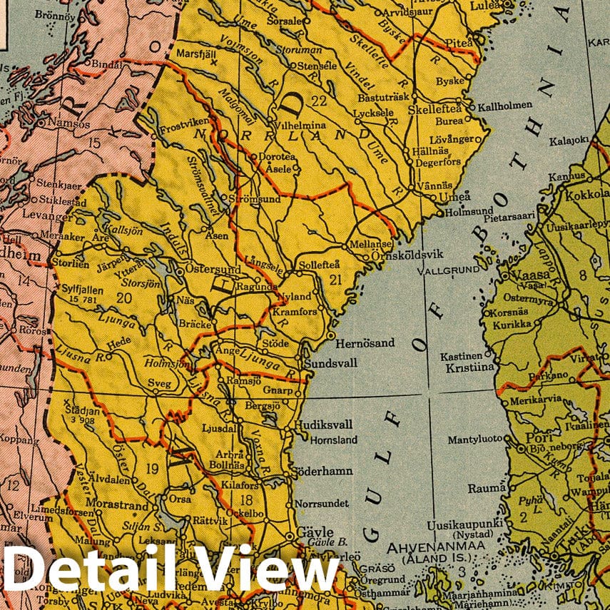 World War II: Scandinavia and the Baltic Lands - Military Map, 1943