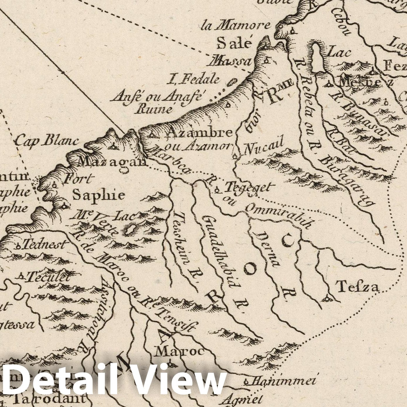Morocco - Nautical Chart, 1764 - Historical Map Print