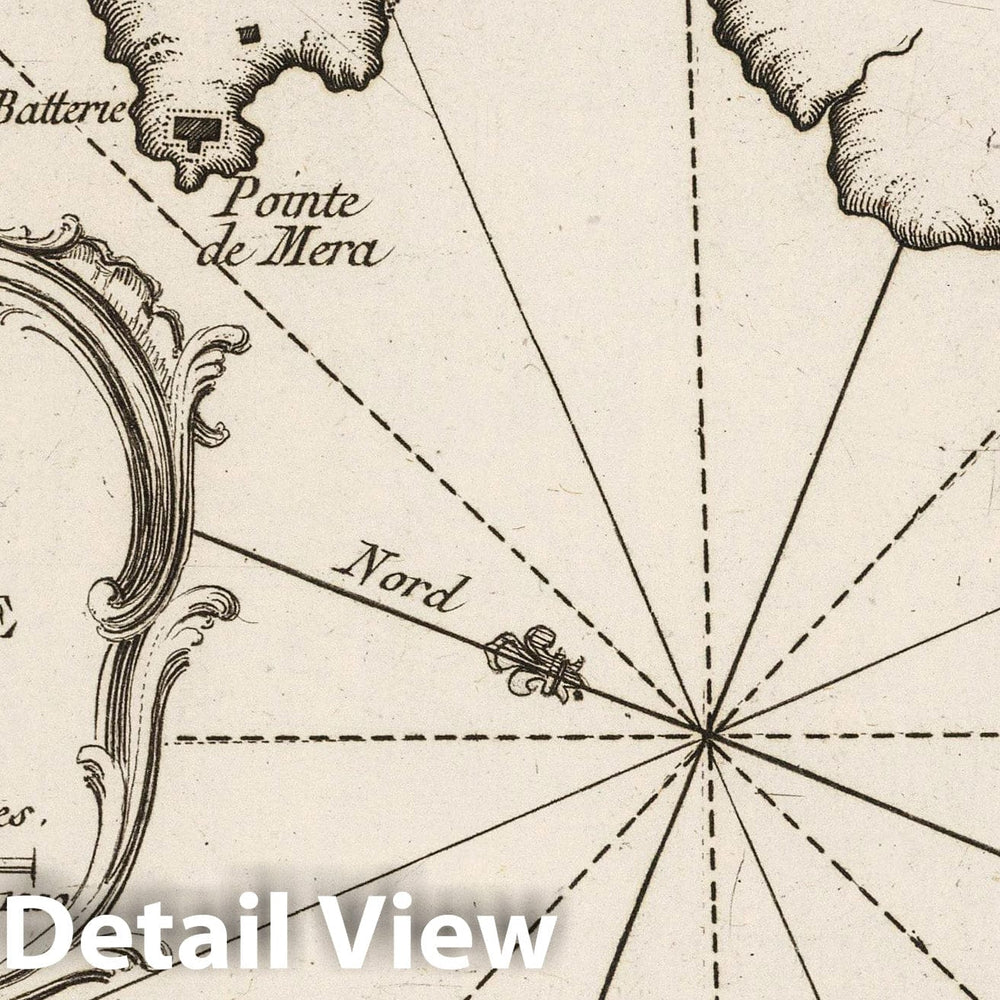 Historic Map : Spain, , Europe 1764 Plan de la Baye et Port de La Corogne , Vintage Wall Art