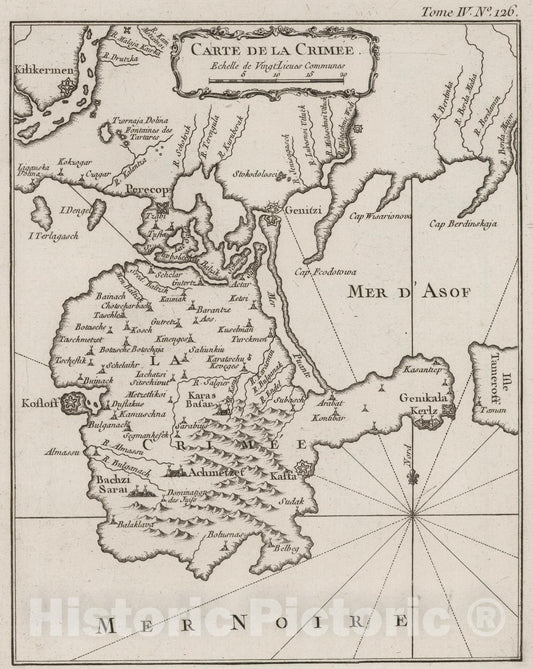 Crimea - Nautical Chart, 1764 - Historical Map Print