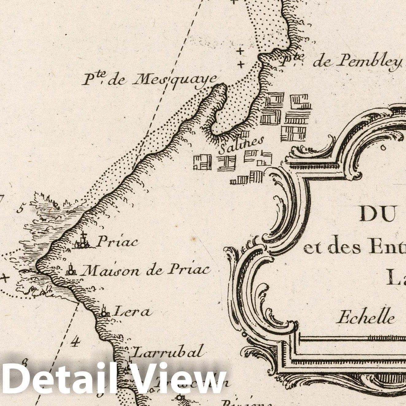 Croisic, France - Nautical Chart, 1764 - Historical Map Print
