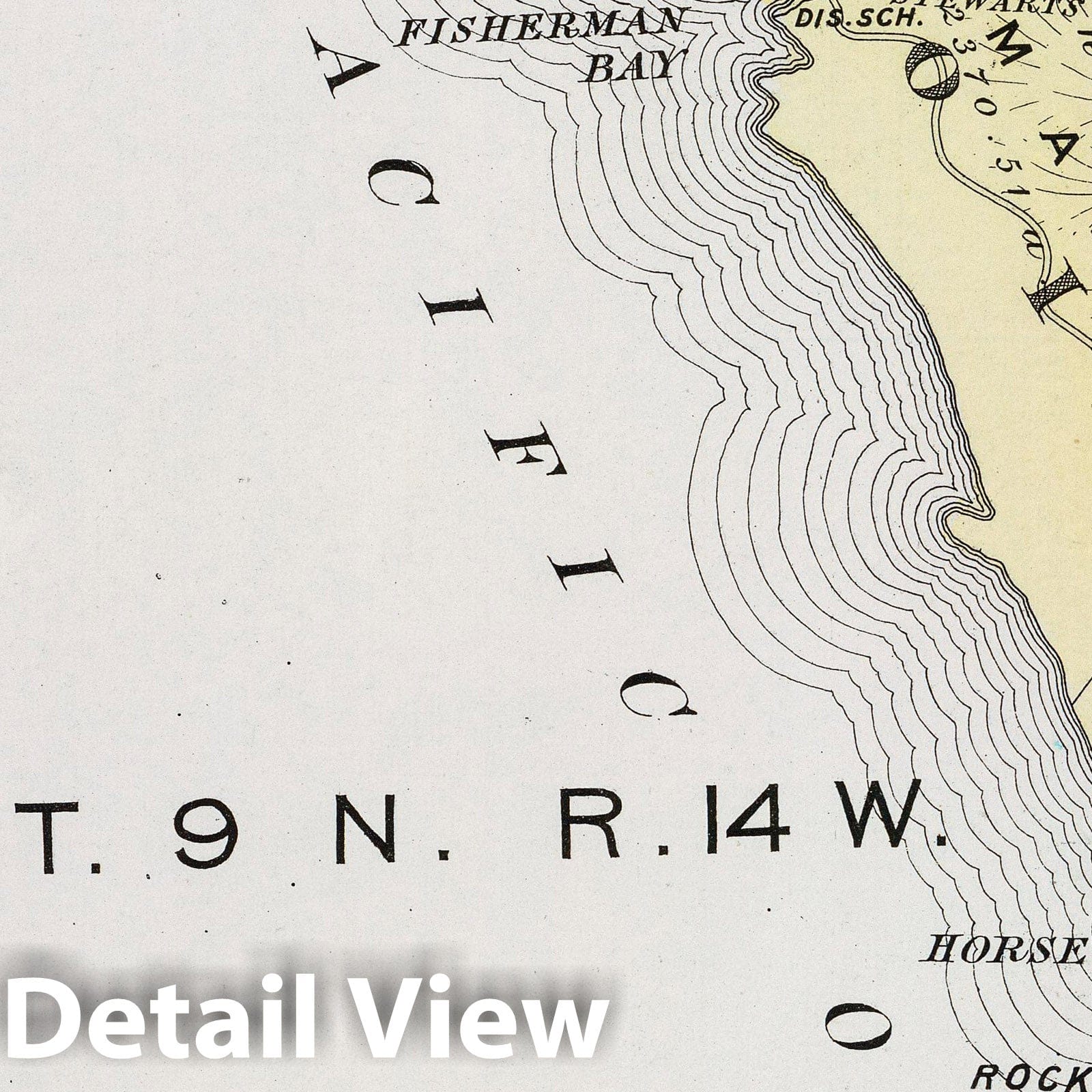Sonoma County, California - Township 9 N, Range 14 W, 1898 - Historical Map Print