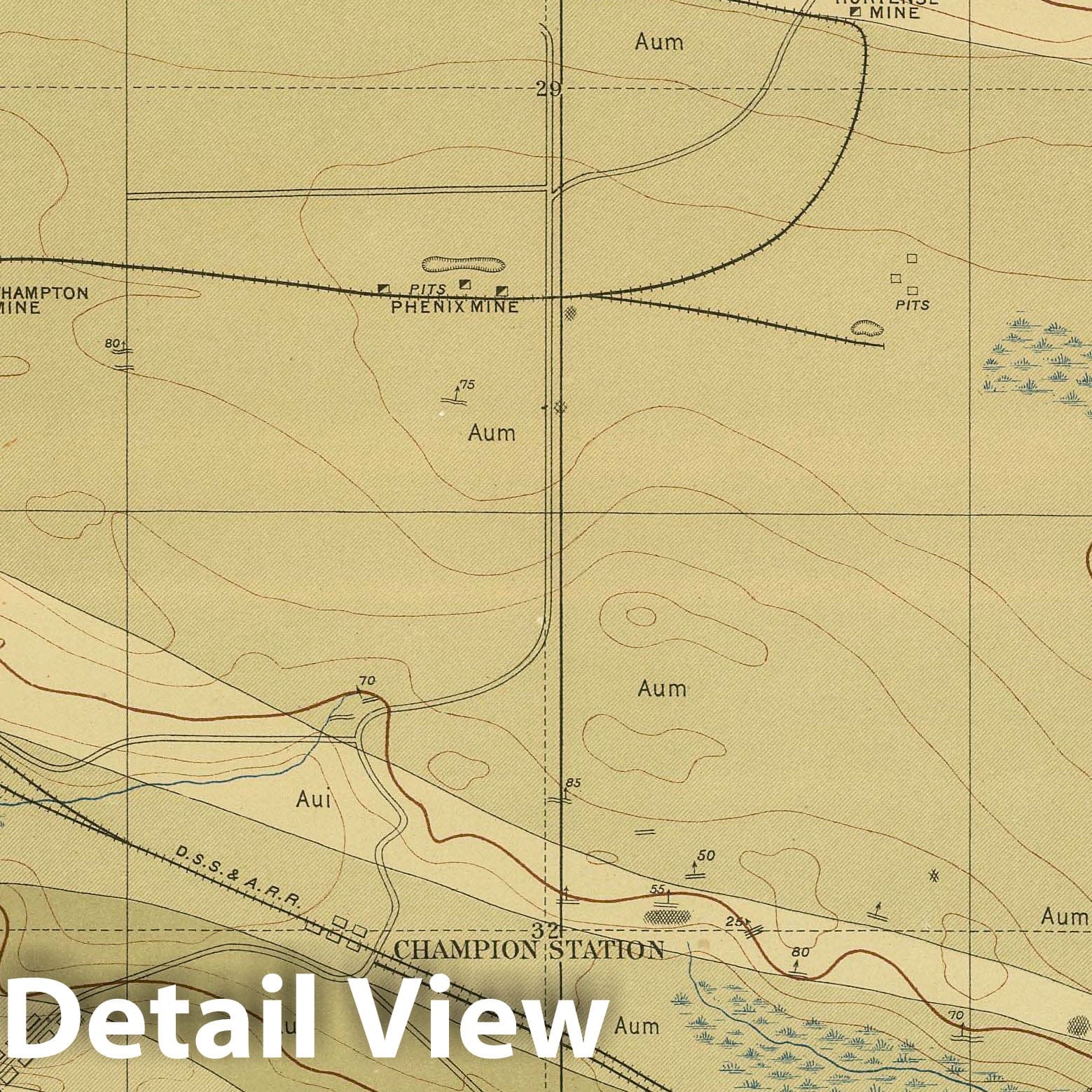 Marquette Iron-Bearing District, Michigan - Geological Map 1896