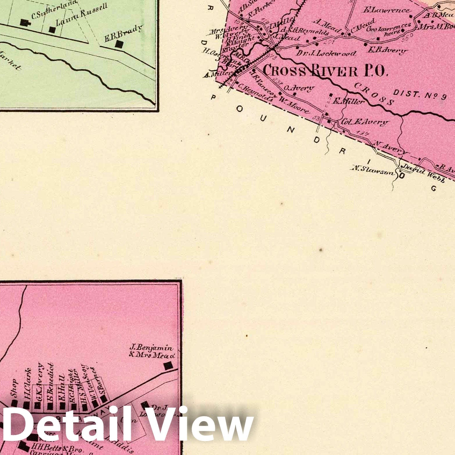 Lewisboro, Westchester County, New York - River Map, 1868 - Historical Atlas Print