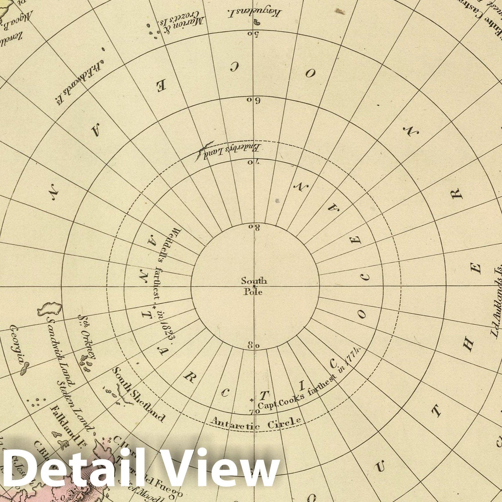Southern Hemisphere - Railroad Map, 1848 - Greenleaf Universal Atlas