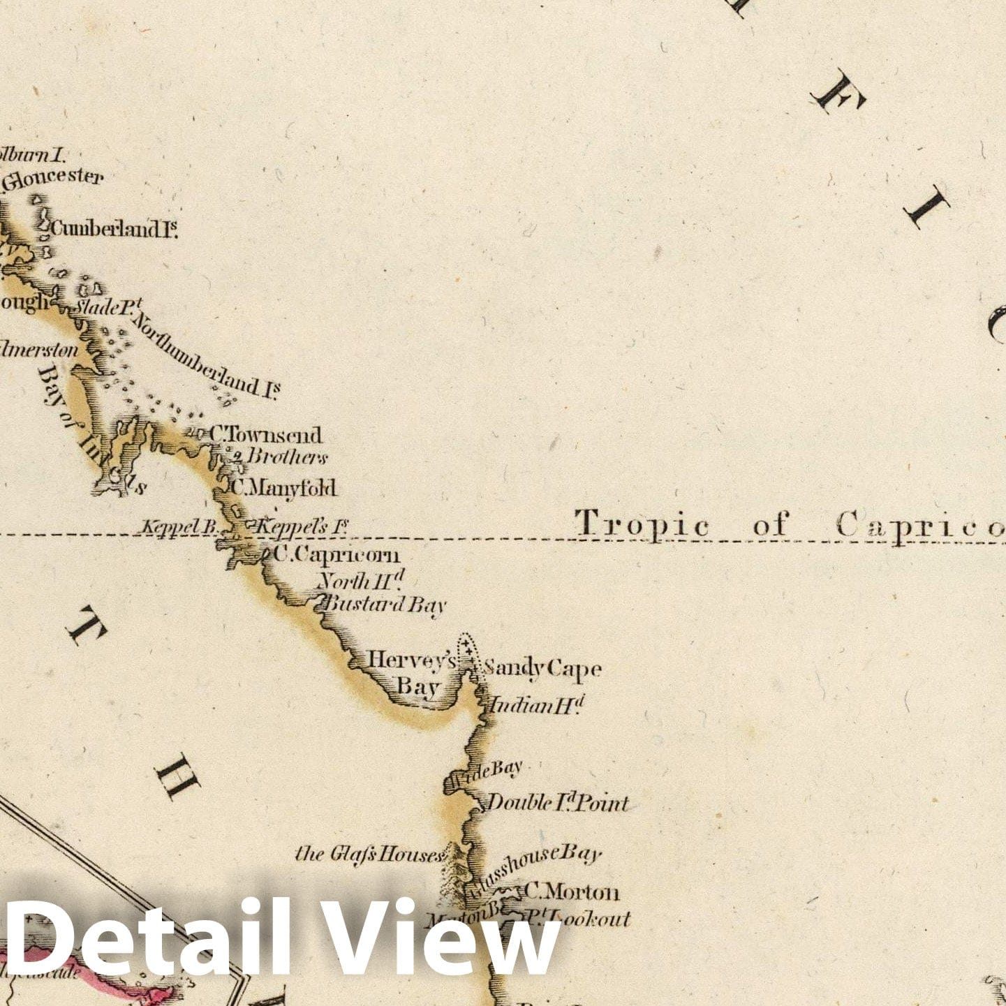 New South Wales with Norfolk Island and Lord Howe Island, 1818 - Historical Map Print