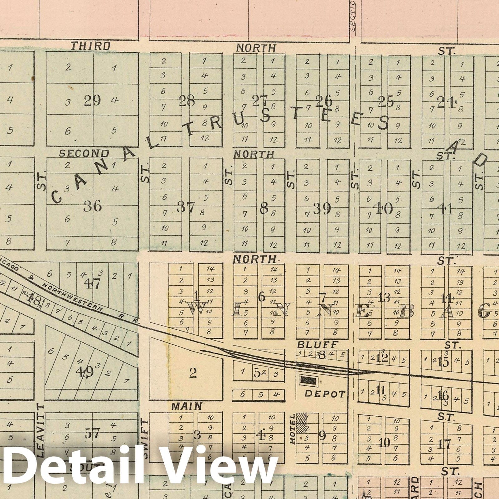 Winnebago, Illinois 1886 Historical Map Print