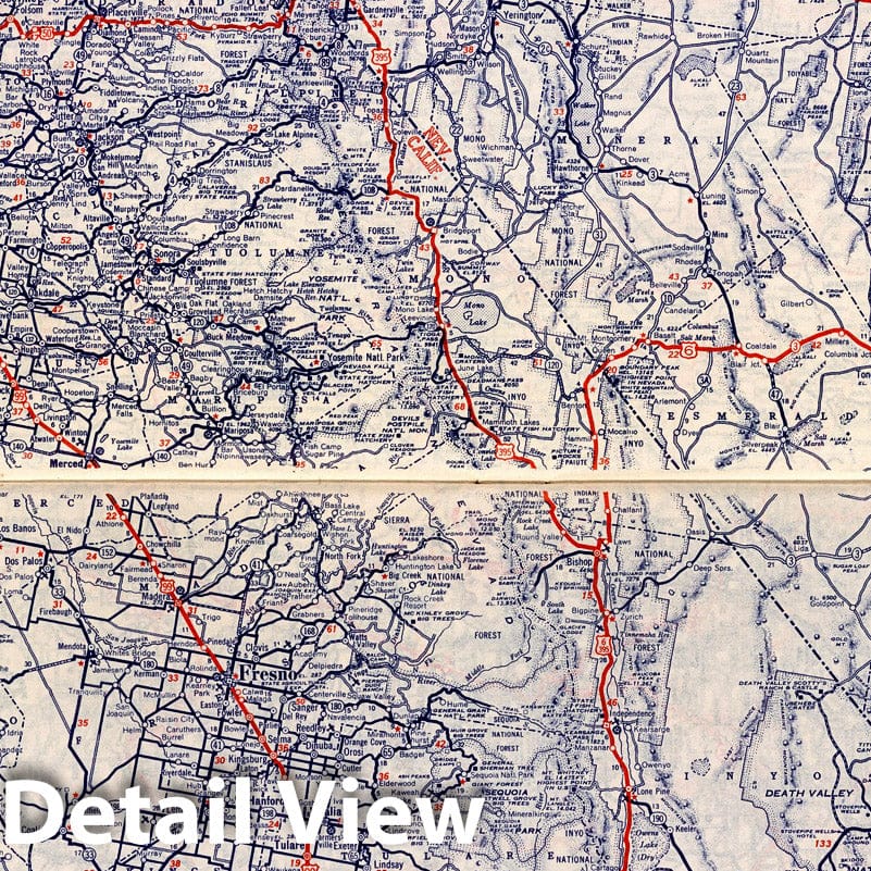 California Road Map 1939 - State Farm Atlas Historical Map Print