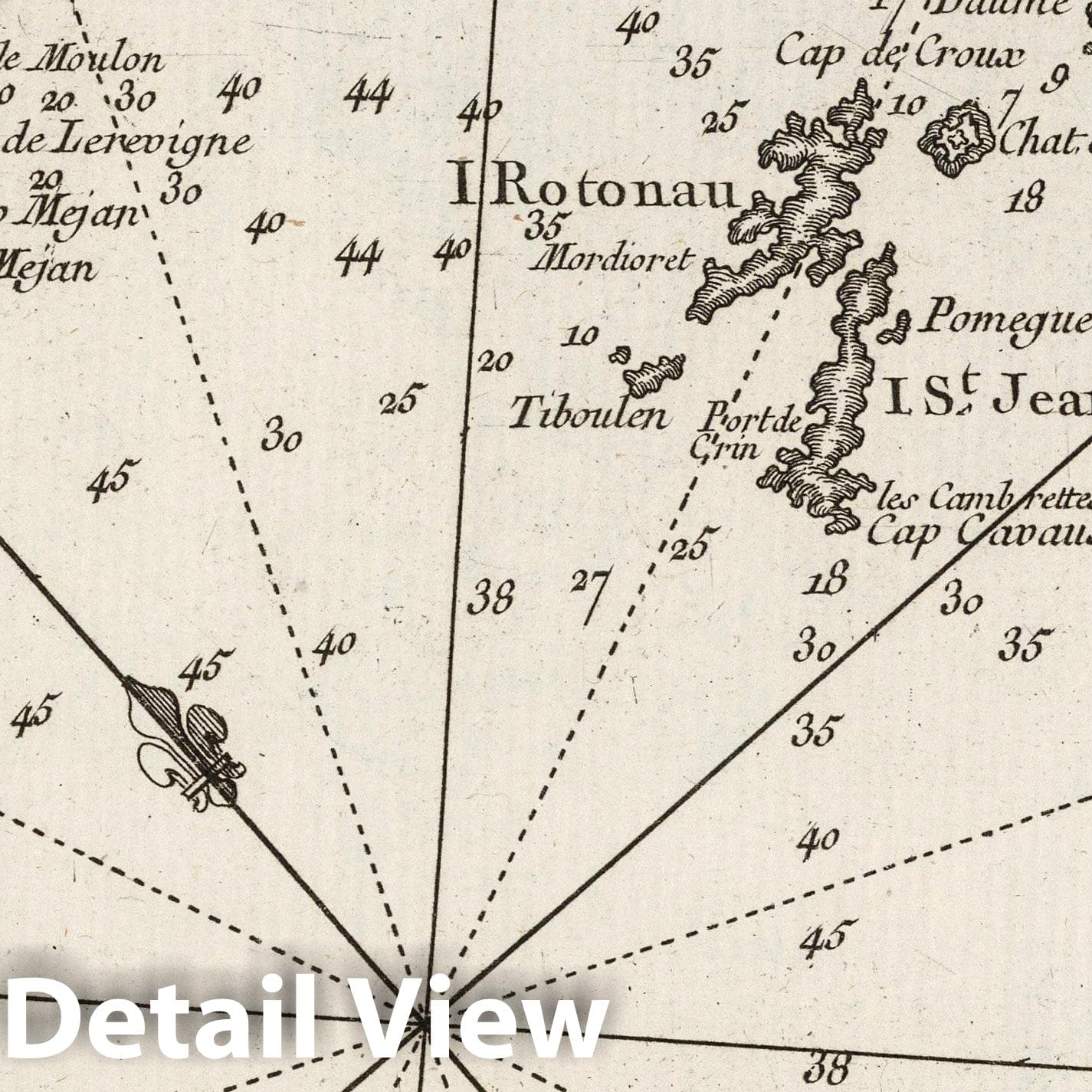 Marseille, France - Nautical Chart, 1764 - Historical Map Print