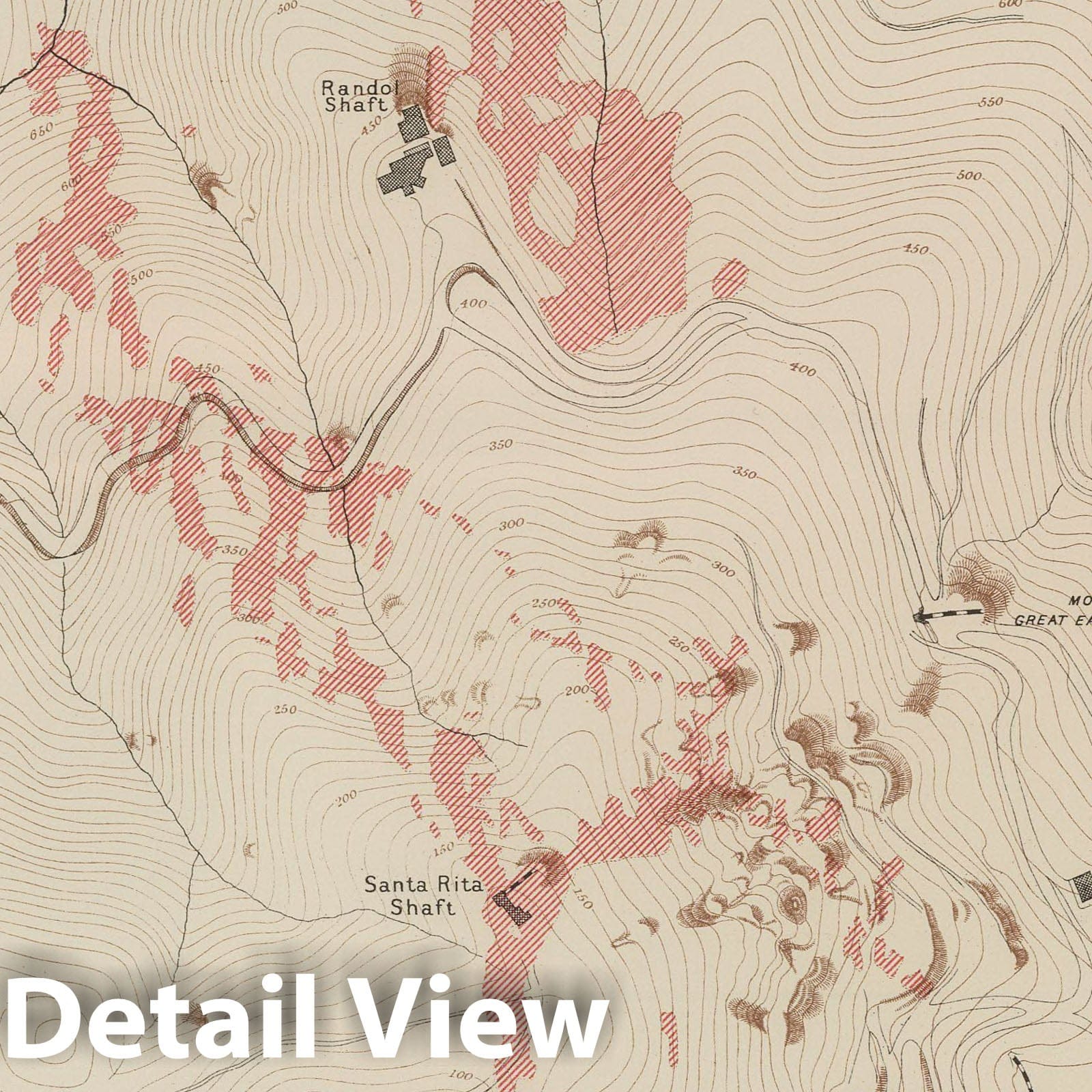 New Almaden, Santa Clara County, California - Mining Map, 1887