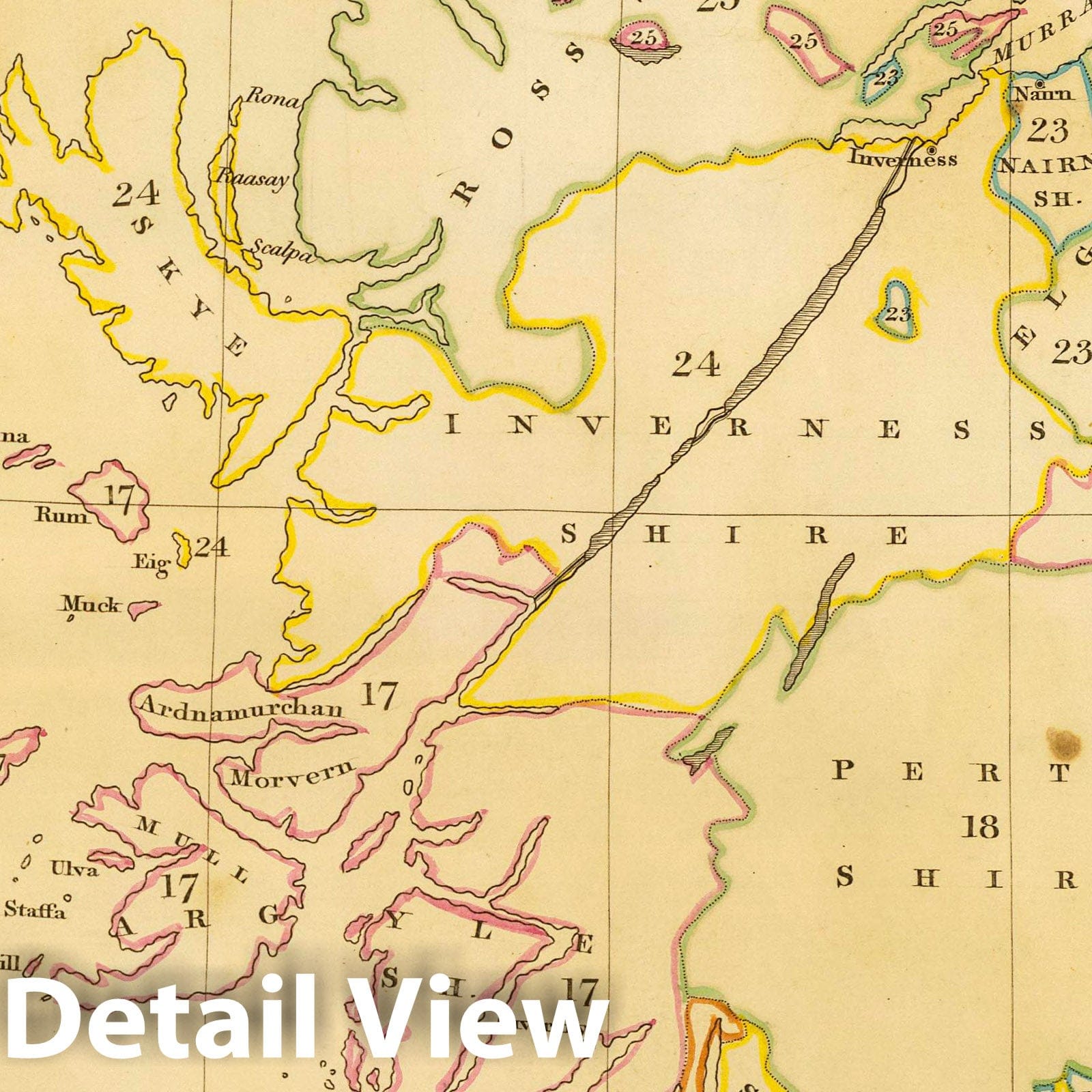 Scotland - Index Map, 1832 - Historical Map Print