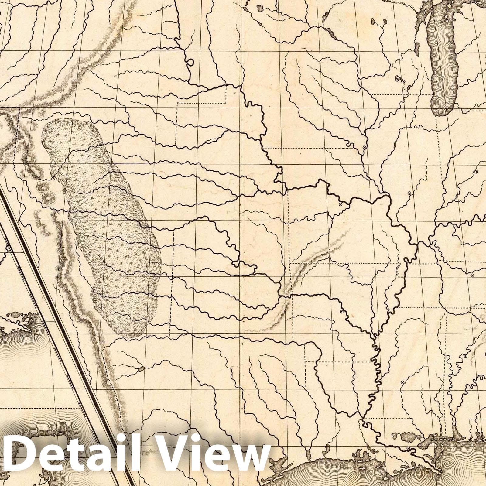 United States, Texas, Mexico, and Guatemala 1839 - Historical Map Print