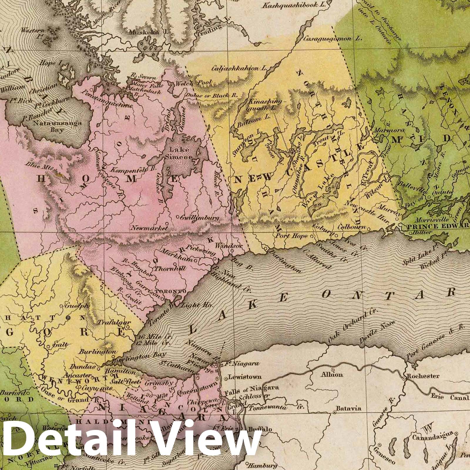 Upper Canada, 1841 - Historical Map Print