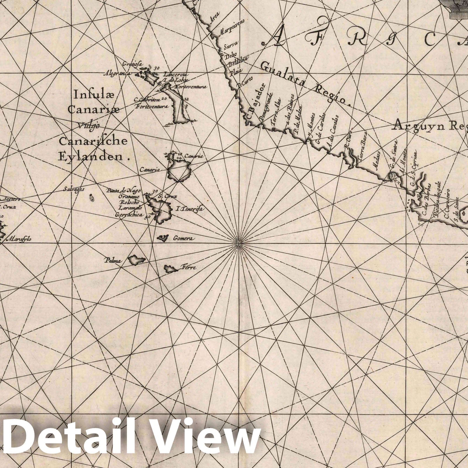 West Africa Nautical Chart, 1650 - Historical Maritime Map Print