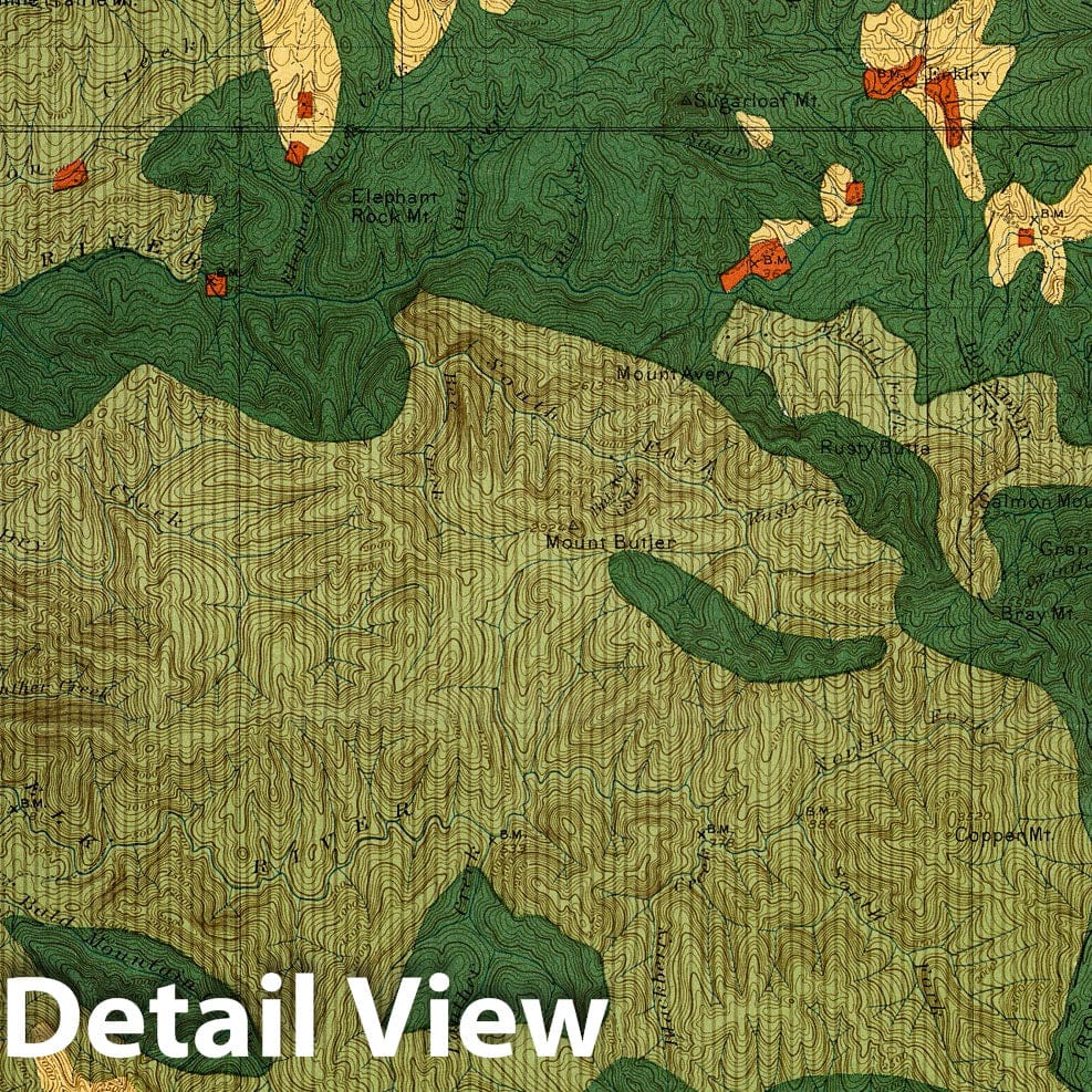 Port Orford Quadrangle, Oregon - 1900 USGS Geological Survey Map Print