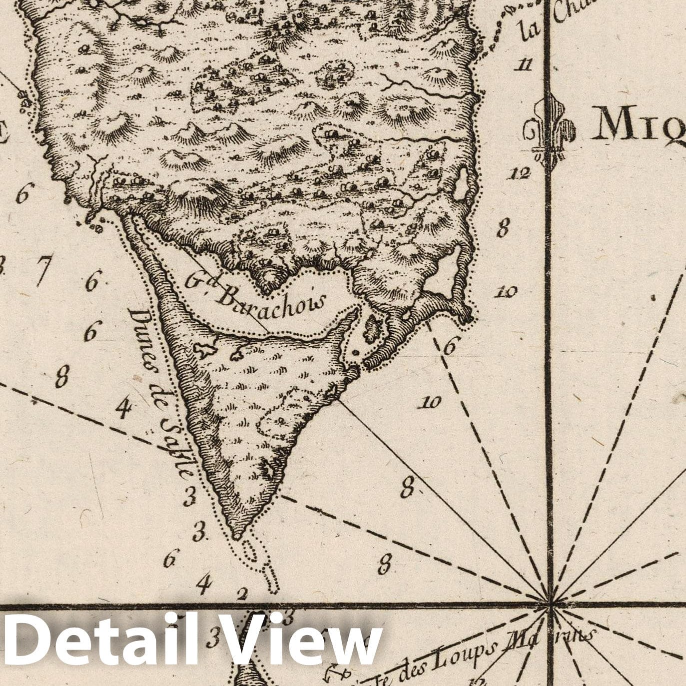 Saint Pierre and Miquelon - Nautical Chart, 1764 by Bellin