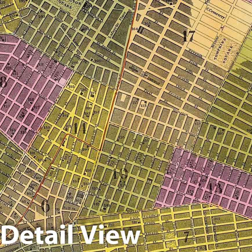 New York City 1846 Historical Map Print