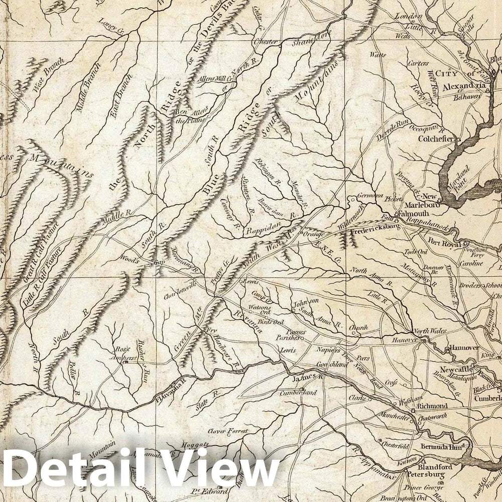 Historic Map : Geography Book - 1794 Virginia, Maryland and Delaware. - Vintage Wall Art