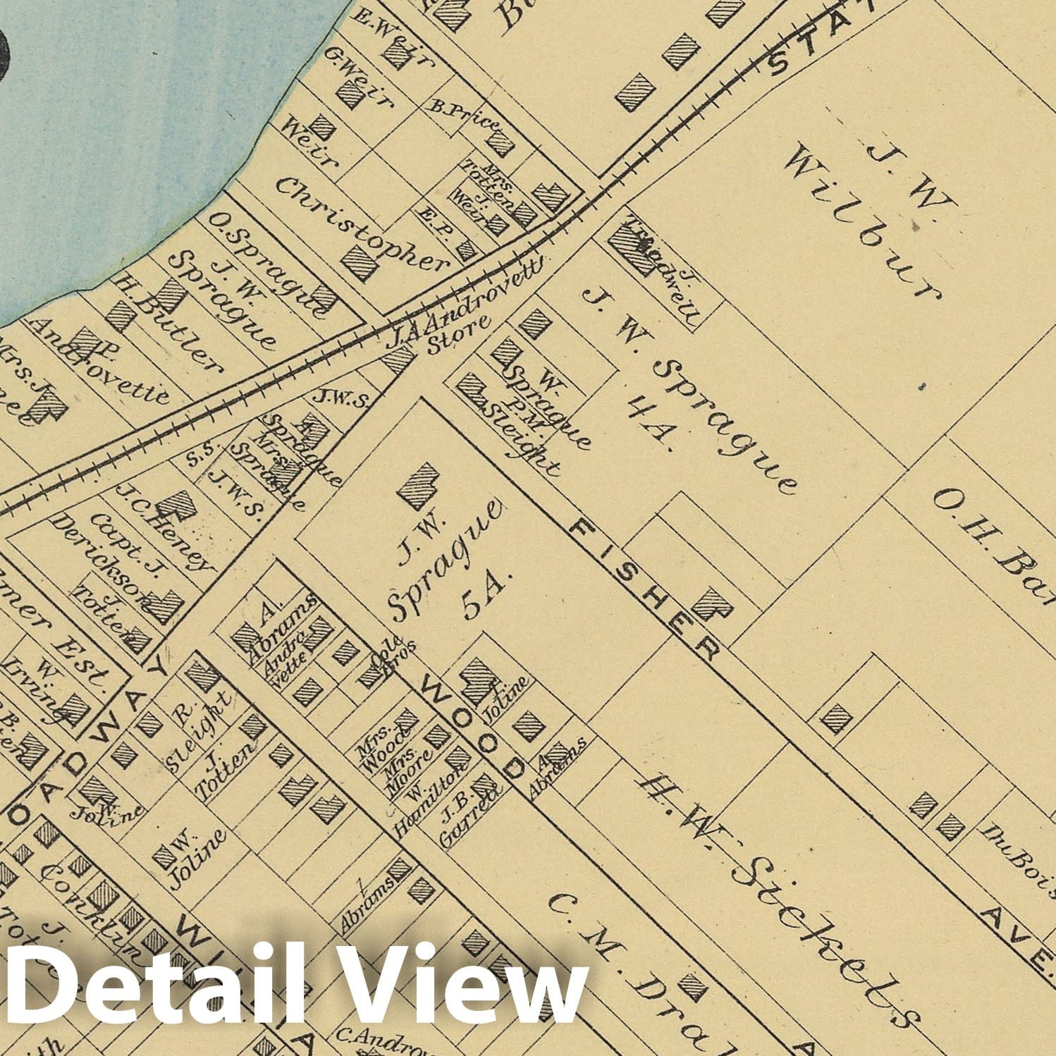 Historic Map - 1887 Section K. Tottenville. (Staten Island, New York). - Vintage Wall Art