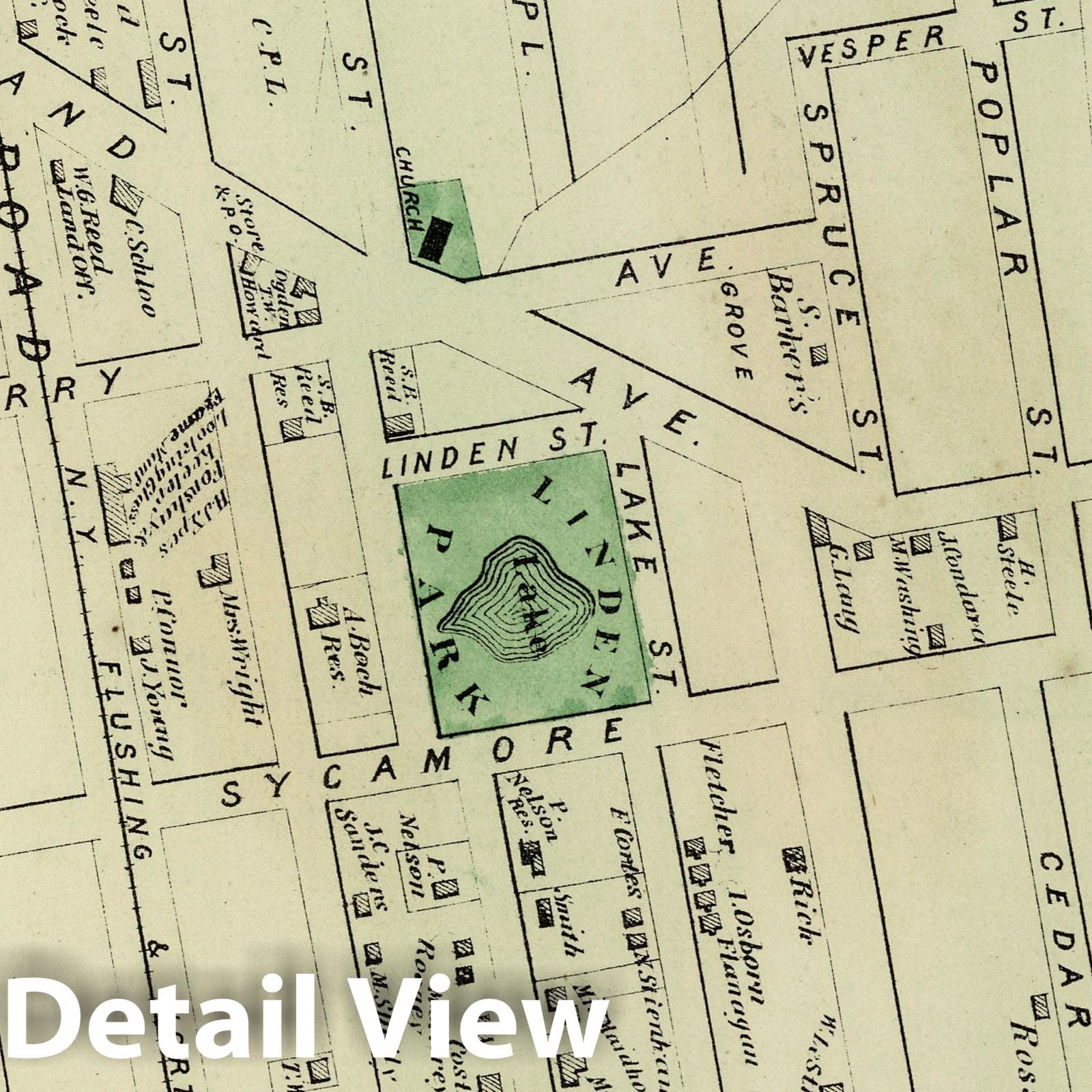 Corona, Newtown, Long Island, New York - Property Map, 1873