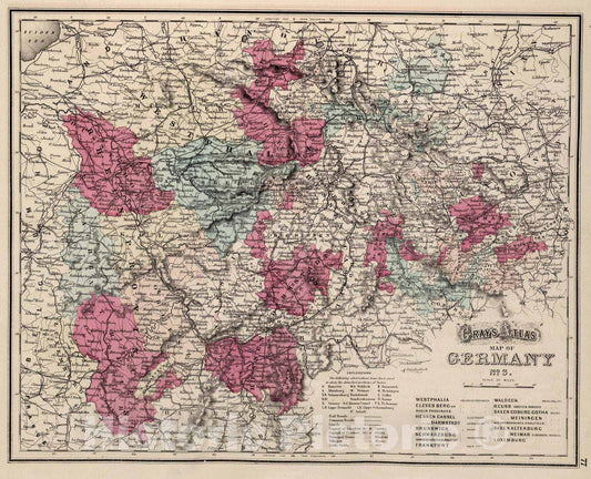 Historic Map : 1873 Germany No. 3. - Vintage Wall Art