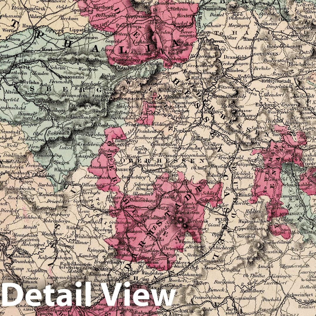 Germany - Plate No. 3, 1873 - Historical Map Print from Gray's Atlas