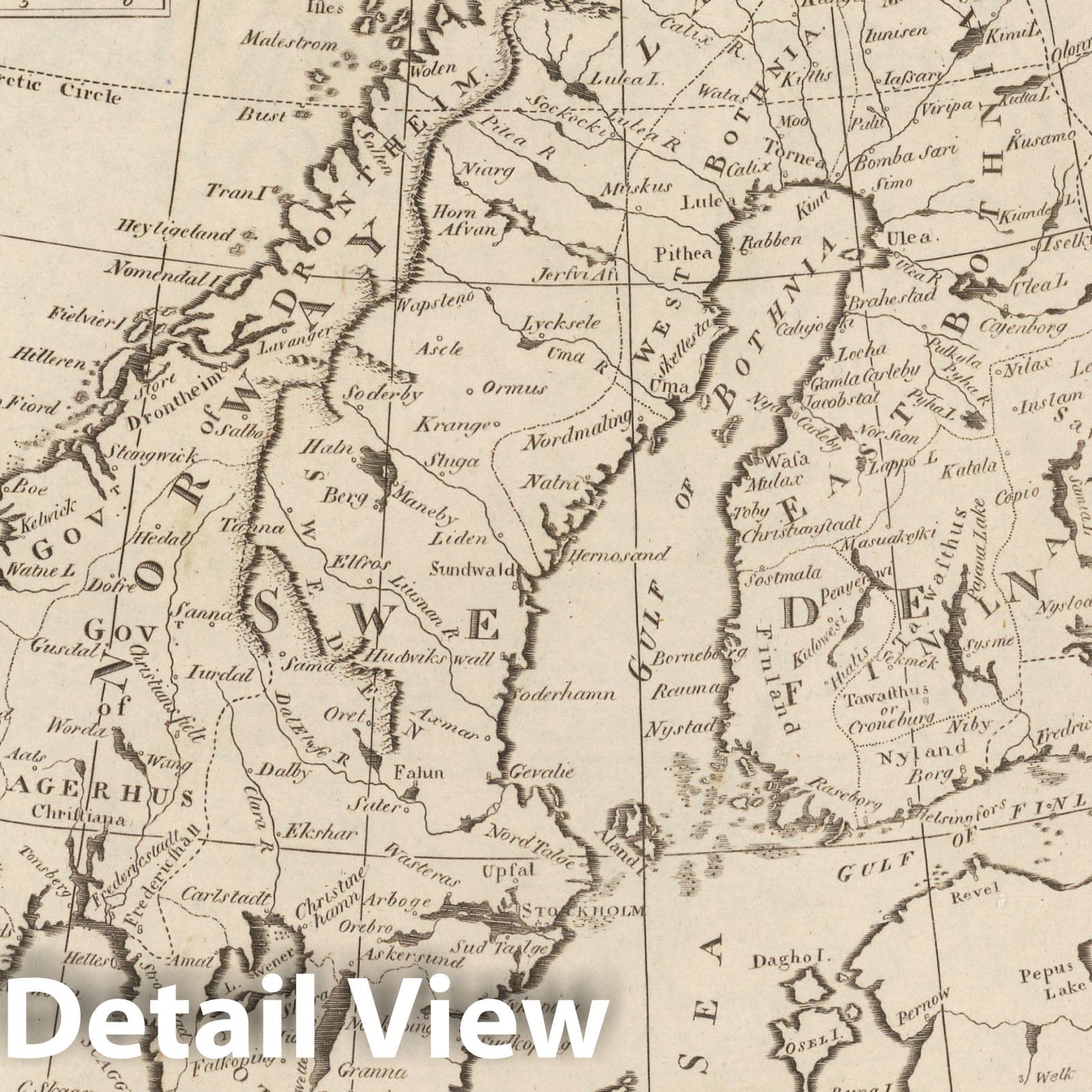Sweden, Denmark, Norway, and Finland with Iceland, 1811 - Historical Map Print